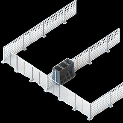 Hygienic Livestock Farm Equipment Galvanized Steel Fattening Pigs Cage