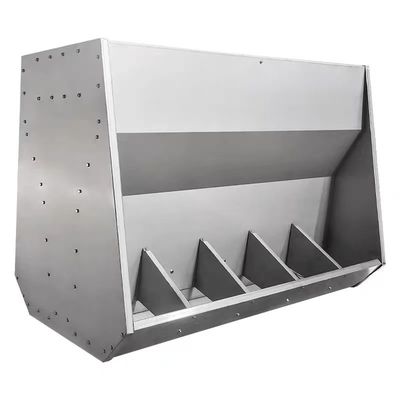 SS304 Fattening Pig Livestock Feeding Equipment 10 Holes Hog Feed Trough