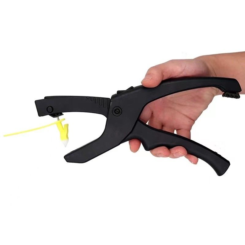 One Piece Cattle Identification Tag Applicator Wave shaped handle