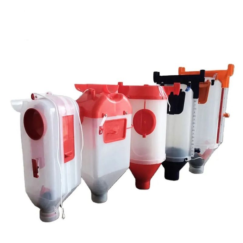 Pig Feeding Line Automatic Feed Dispenser 8L Transparent Auto Hog Feeder