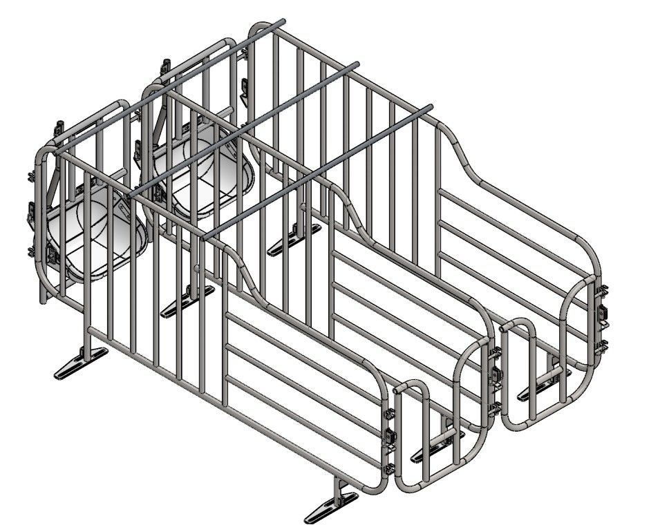 Customized 800 Sows Farming Equipment Gestation Cage For Sow