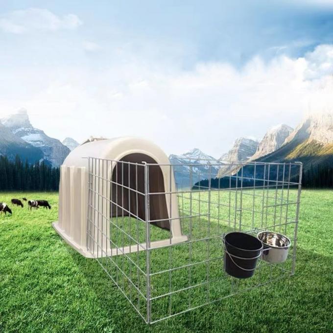 Cattle Farming Calfhutch Pure PE Calf Housing Cage Anti Corrosion 0